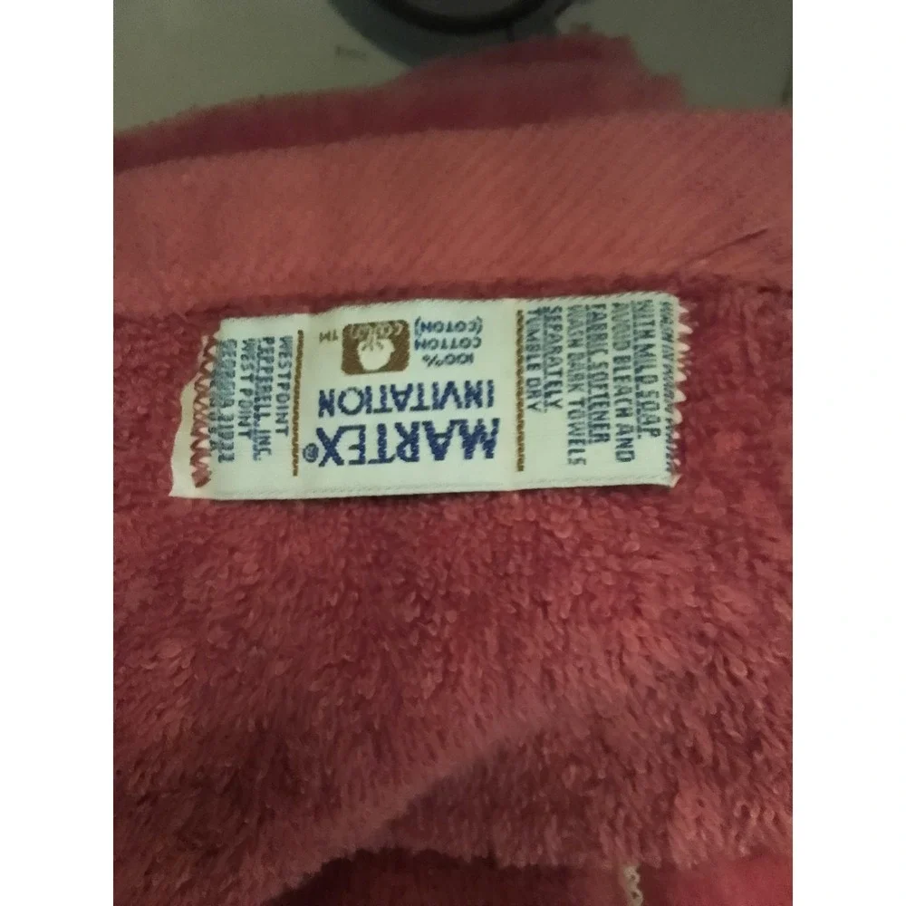Vintage Martex Invitation Pink Bath Towel Set Two Bath Towels And Two‎ Hand...
